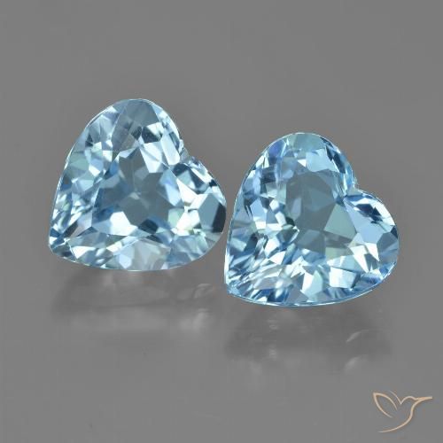 8.34ctw Natural Swiss Blue Topaz, Heart, VVS-VS