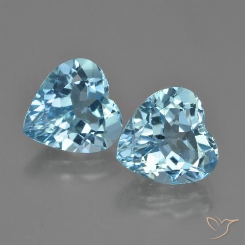 8.36ctw Natural Swiss Blue Topaz, Heart, VVS-VS