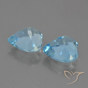 Topaz Gemstones in 10 x 10 mm (calibrated) Size for Sale, Topaz Stones in Swiss Blue Color