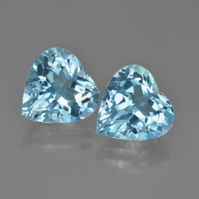 Baby Blue Topaz Gem - 4.3ct Heart Facet (ID: 448753)