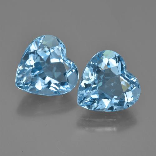 Swiss Blue Topaz Gem - 4ct Heart Facet (ID: 448755)