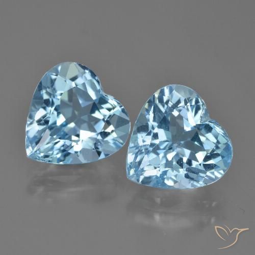 8.34ctw Natural Swiss Blue Topaz, Heart, VVS-VS