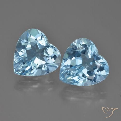 Sky Blue Topaz Gem - 4.3ct Heart Facet (ID: 448803)