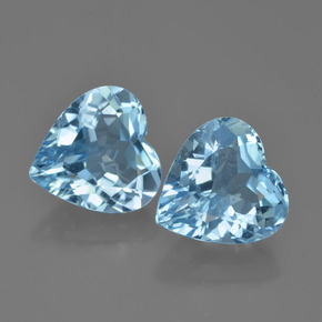Swiss Blue Topas Edelstein - 3.8ct Herz facettiert (ID: 448805)