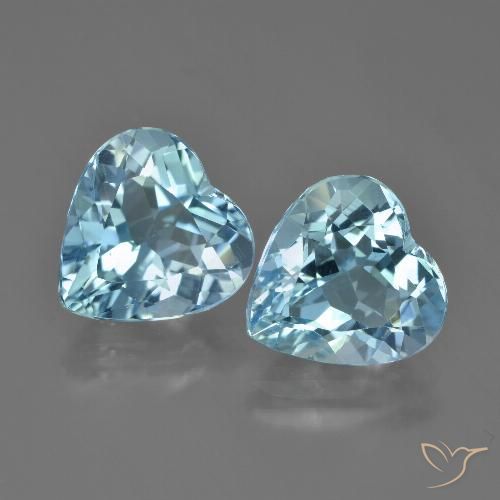 8.03ctw Natural Sky Blue Topaz, Heart, VVS