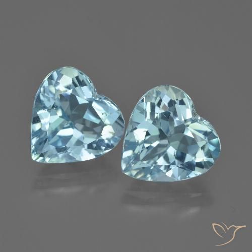 8.21ctw Natural Sky Blue Topaz, Heart, VVS-VS