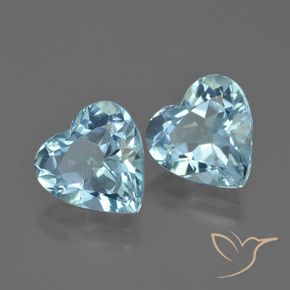 8.21 ctw Blue Topaz Stones, Natural Topaz in Heart Facet Shape for Sale