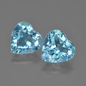 Azul medio Topacio Gema - 4.2ct Forma de corazón (ID: 448853)