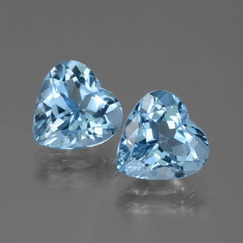 Swiss Blue Topaz Gem - 4.1ct Heart Facet (ID: 448890)