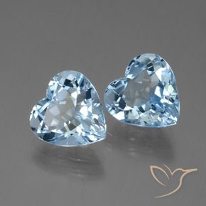 8.28 ctw Blue Topaz Stones, Natural Topaz in Heart Facet Shape for Sale