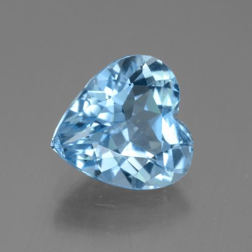 Azul Suizo Topacio Gema - 3.6ct Forma de corazón (ID: 448893)