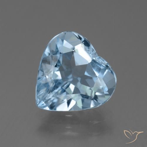 3.48ct Natural Swiss Blue Topaz, Heart, VVS