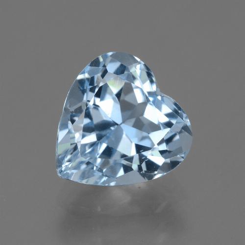 Swiss Blue Topaz Gem - 4.2ct Heart Facet (ID: 448900)