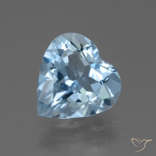 3.49ct Natural Sky Blue Topaz, Heart, VVS