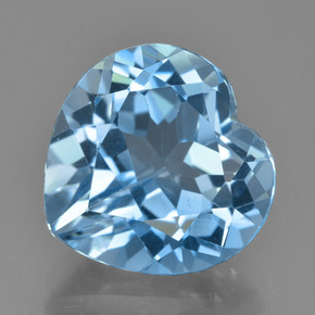 Swiss Blue Topaz Gem - 8.7ct Heart Facet (ID: 448947)