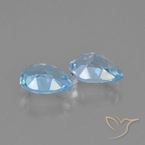 Topaz Gemstones in 7 x 5 mm (calibrated) Size for Sale, Topaz Stones in Sky Blue Color
