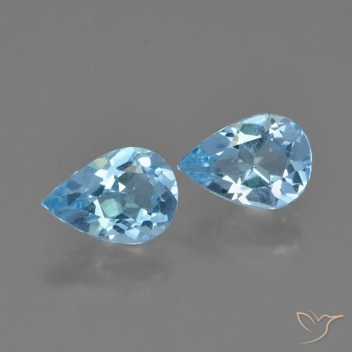 1.49ctw Natural Sky Blue Topaz, Pear Shape, VVS-VS