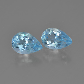 hellblau Topas Edelstein - 0.8ct Birnen Schliff (ID: 450003)
