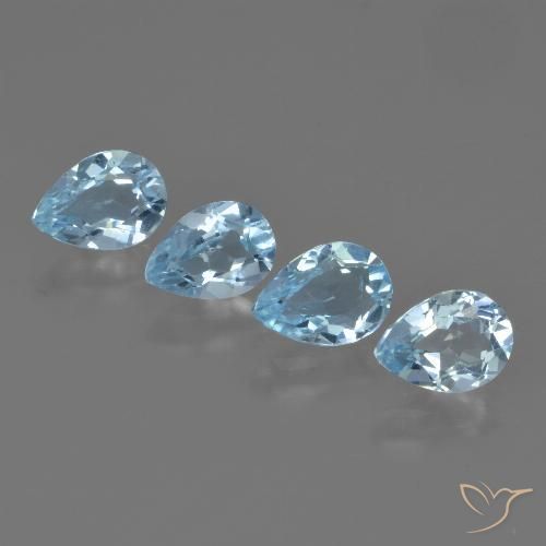 3.24 ct Sky Blue Topaz, 7 x 5 mm Pear Cut From Brazil, Photo A