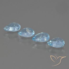 Topaz Gemstones in 7 x 5 mm (calibrated) Size for Sale, Topaz Stones in Sky Blue Color