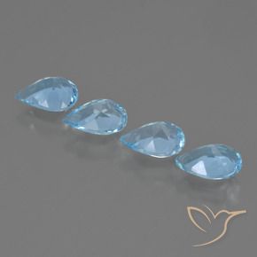 Topaz Gemstones in 7 x 5 mm (calibrated) Size for Sale, Topaz Stones in Sky Blue Color