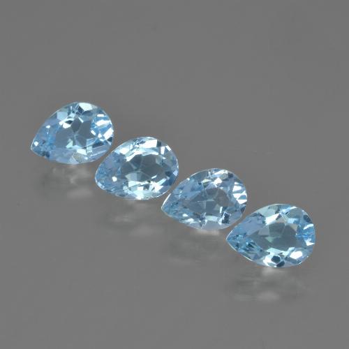 Baby blau Topas Edelstein - 0.9ct Birnen Schliff (ID: 450047)