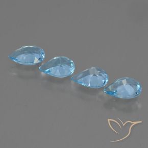 Topaz Gemstones in 7 x 5 mm (calibrated) Size for Sale, Topaz Stones in Sky Blue Color