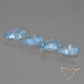 Topaz Gemstones in 7 x 5 mm (calibrated) Size for Sale, Topaz Stones in Sky Blue Color