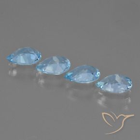 Topaz Gemstones in 7 x 5 mm (calibrated) Size for Sale, Topaz Stones in Sky Blue Color