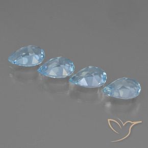Topaz Gemstones in 7 x 5 mm (calibrated) Size for Sale, Topaz Stones in Sky Blue Color