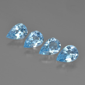 Sky Blue Topaz Gem - 0.7ct Pear Facet (ID: 450214)