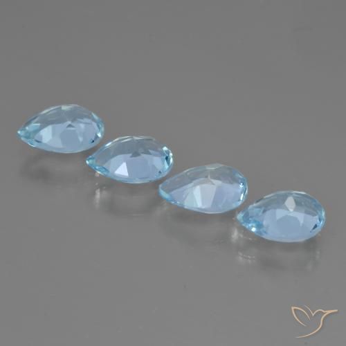 Topaz Gemstones in 7 x 5 mm (calibrated) Size for Sale, Topaz Stones in Sky Blue Color