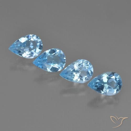 2.75ctw Natural Sky Blue Topaz, Pear Shape, VVS