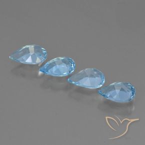 Topaz Gemstones in 7 x 5 mm (calibrated) Size for Sale, Topaz Stones in Sky Blue Color