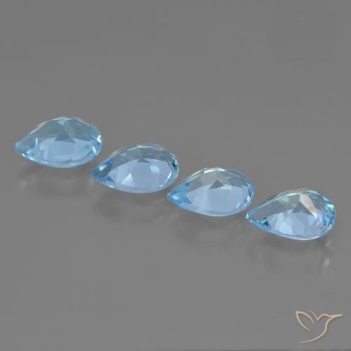 Topaz Gemstones in 7 x 5 mm (calibrated) Size for Sale, Topaz Stones in Sky Blue Color