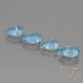 Topaz Gemstones in 7 x 5 mm (calibrated) Size for Sale, Topaz Stones in Swiss Blue Color