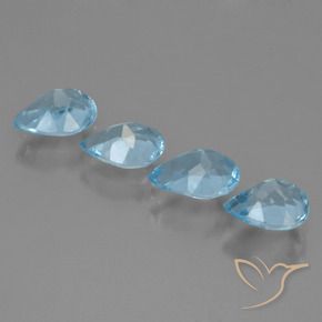 Topaz Gemstones in 7 x 5 mm (calibrated) Size for Sale, Topaz Stones in Sky Blue Color