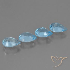 Topaz Gemstones in 7 x 5 mm (calibrated) Size for Sale, Topaz Stones in Sky Blue Color