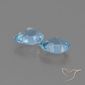 Topaz Gemstones in 7.2 x 5.3 mm Size for Sale, Topaz Stones in Sky Blue Color
