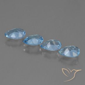 Topaz Gemstones in 7 x 5 mm (calibrated) Size for Sale, Topaz Stones in Sky Blue Color