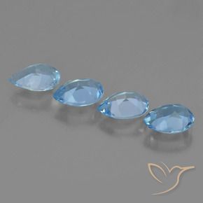 Topaz Gemstones in 7 x 5 mm (calibrated) Size for Sale, Topaz Stones in Sky Blue Color
