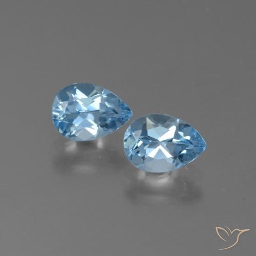 1.81ctw Natural Sky Blue Topaz, Pear Shape, VS
