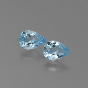 Celeste Topacio Gema - 0.8ct Corte en forma de pera (ID: 450429)
