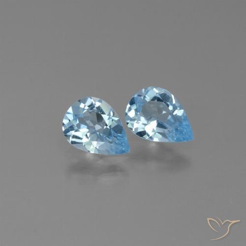 1.41ctw Natural Sky Blue Topaz, Pear Shape, VS