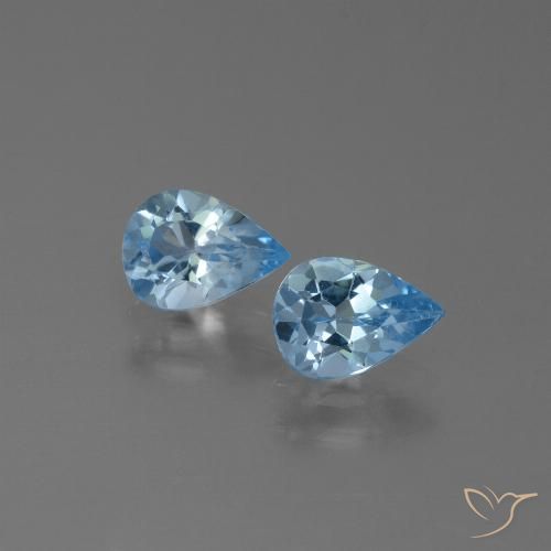 1.52ctw Natural Sky Blue Topaz, Pear Shape, VS