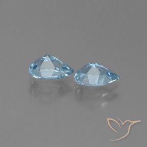 Topaz Gemstones in 7 x 5 mm (calibrated) Size for Sale, Topaz Stones in Sky Blue Color