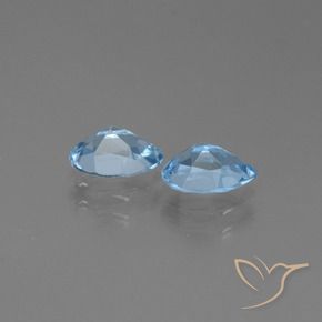 Topaz Gemstones in 7 x 5 mm (calibrated) Size for Sale, Topaz Stones in Sky Blue Color
