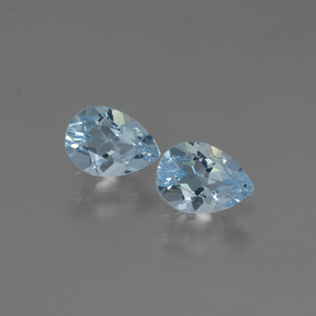 Небесно Голубой Топаз Камень - 0.9ct Фасетная Груша (ID: 450488)
