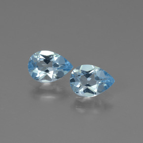 Bleu Suisse Topaze gemme - 0.8ct Poire facette (ID: 450489)