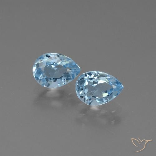 1.81ctw Natural Sky Blue Topaz, Pear Shape, VVS-VS